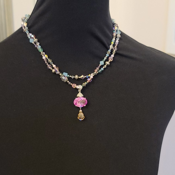 Tres Jolie double strand necklace and earring set - Picture 6 of 7